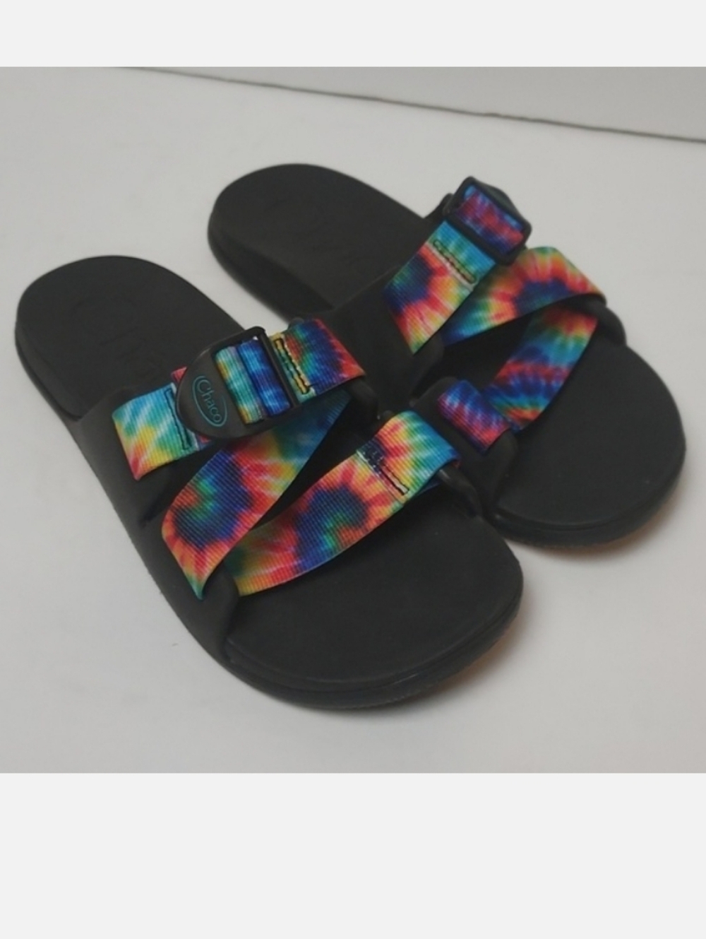 Chaco Women's Chillos Slide Sandals Tie Dye Rainbow Size 6